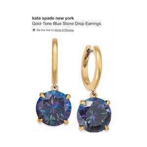 🆕 kate spade Gold Tone Blue Stone Earrings